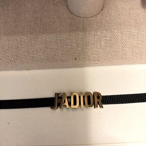 Christian Dior black choker necklace